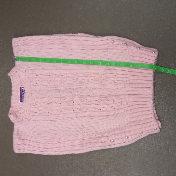 ** VINTAGE **TOP TREND BABY PINK SLEEVELESS,KNIT,SWEATER VEST WITH BUTTON SIDES - Picture 9 of 14